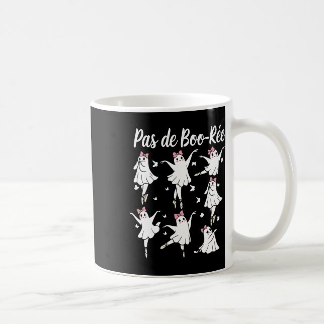 Caneca De Café Ghost Pas De Boo-rée Byllet Dancer Spooky Hallowee (Direita)