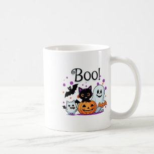 Caneca De Café Ghost Pumpkin Cat E O Gráfico W Do Halloween