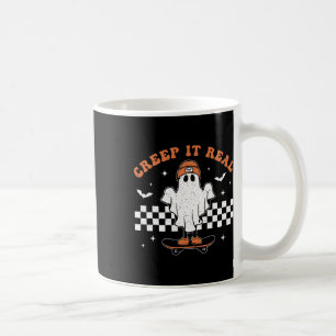 Caneca De Café Ghost Real - Skateboard Retro Cute Hallowee
