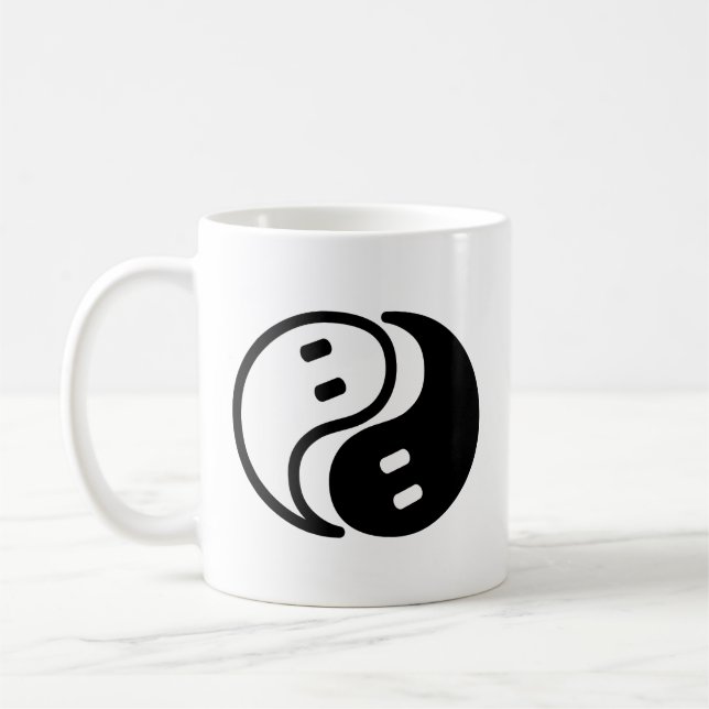 Caneca De Café Ghost Yin Yang (Esquerda)