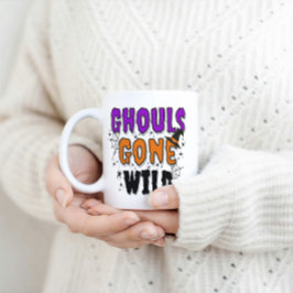 Caneca De Café Ghouls Ficou Selvagem Moderna Halloween Mug