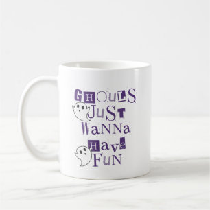 Caneca De Café Ghouls Só Quer Divertir-Se Com Fantasmas De Hallow