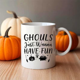 Caneca De Café Ghouls Só Quer Se Divertir