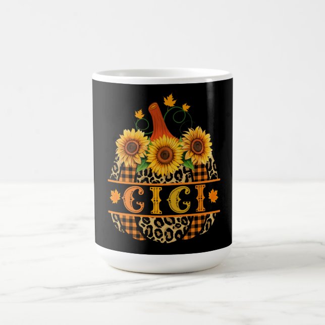 Caneca De Café Gi Pumpkin Leopard Imprimir Xadrez de Búfalo de Gi (Centro)