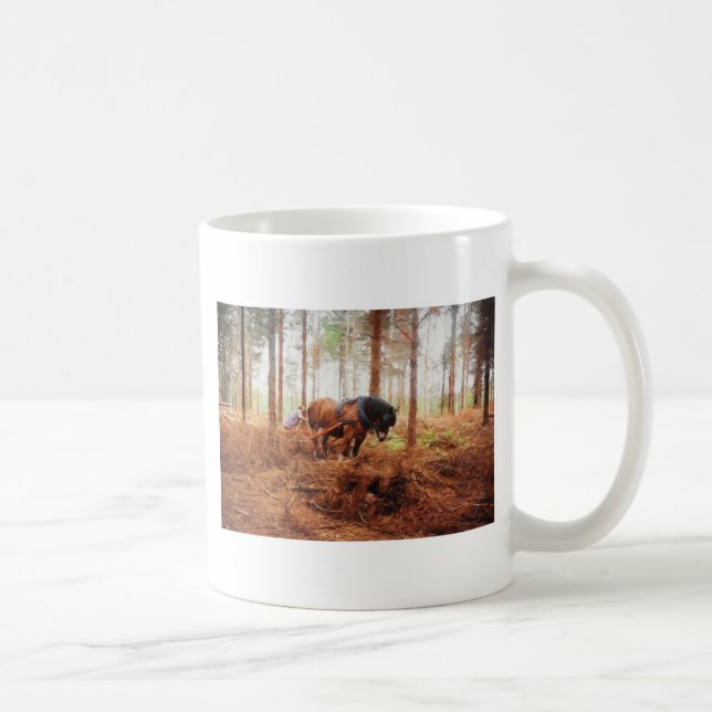 Caneca De Café Giant Gentil - Rascunho dos Registros de Cavalo na (Direita)