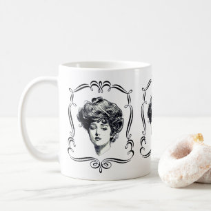 Caneca De Café Gibson Girl Vintage Art