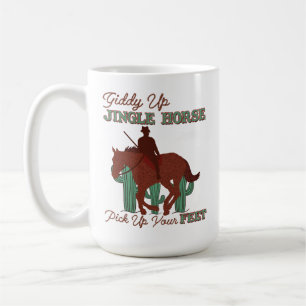 Caneca De Café Giddy Up Jingle Horse Pegar Seus Pés, Cowboy