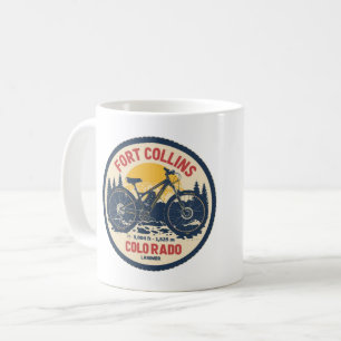 Caneca De Café gif de mountain biking vintage em fort collins col