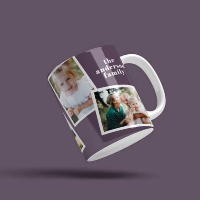 Caneca De Café Gif roxo multifamoso moderno (Criador carregado)