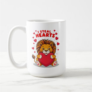 Caneca De Café Gift de Dia de os namorados "Leão Adorável I Rouba