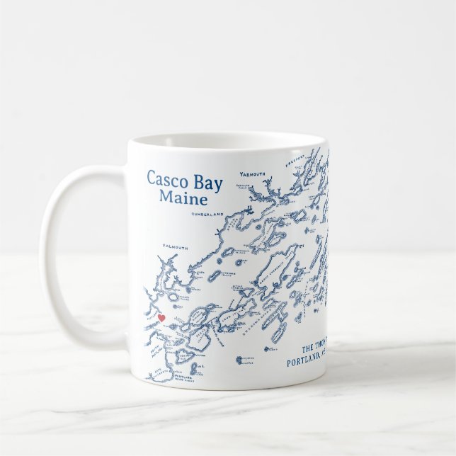 Caneca De Café Gift do Casco Bay Maine (Esquerda)
