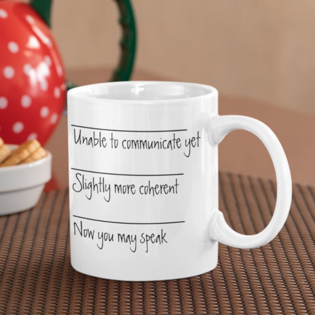 Caneca De Café Gift Engraçado do Bebê não consegue se comunicar (Criador carregado)
