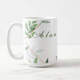 Caneca De Café Gift Mug 25 de Casamento Botânico Elegante