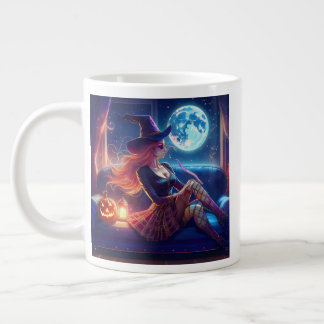 Caneca de café gigante da Bruxa com a Lua