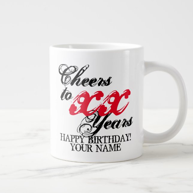 Caneca de café gigante de aniversário presente leg (Direita)