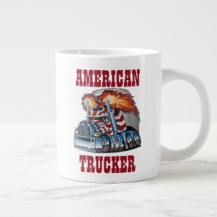 Caneca de café gigante de caminhoneiro americano