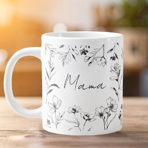 Caneca de Café Gigante Mama Citação Personalizada