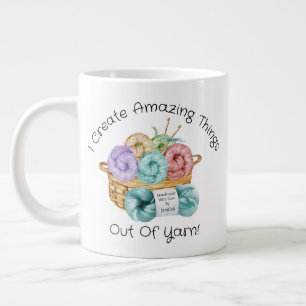 Caneca de Café Gigante Personalizada de Crochê