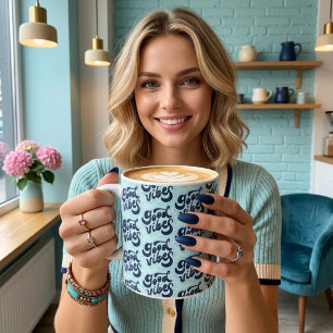 Caneca de Café Gigante Vibrações Boas