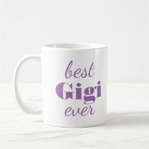Caneca De Café Gigi Roxo Moderno Personalizado Mug