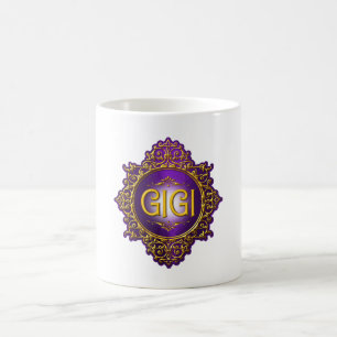 Caneca De Café GIGI Royal Purple e Dourado
