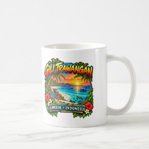 Caneca De Café Gili Trawangan Lombok Personalizado