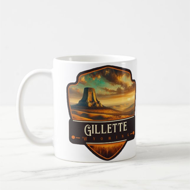 Caneca De Café Gillette, Wyoming | Antigo (Esquerda)