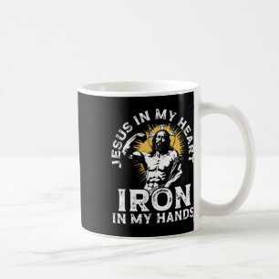 Caneca De Café Ginásio e Jesus Cristão Fisiculturista Corpo Relig