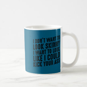 Caneca De Café Ginásio Minimalista & treino - não quero parecer m