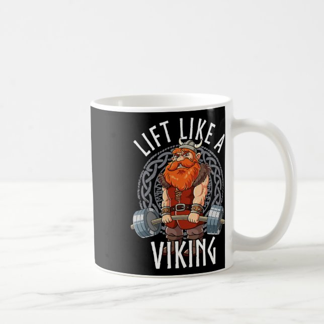 Caneca De Café Ginásio musculação Levantar Como Um Viking  (Direita)