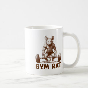 Caneca De Café Ginásio Rato Fitness Musculação Exercício Divertid
