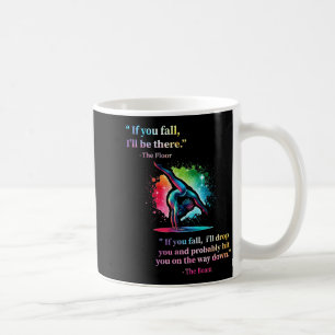 Caneca De Café Ginástica Divertida no Chão Frase Menina Ginasta A