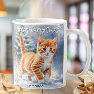 Caneca De Café Ginger Ginger Kitten Natal