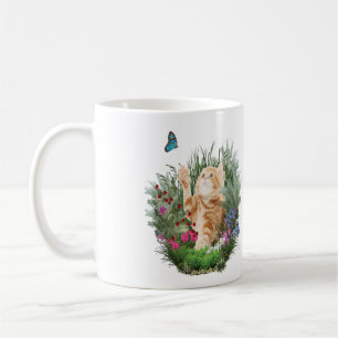 Caneca De Café Ginger kitten tocando