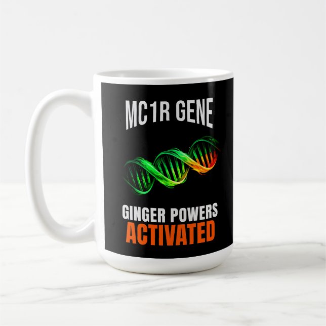 Caneca De Café Ginger Powers Activated DNA Mutant Funny Redhead (Esquerda)