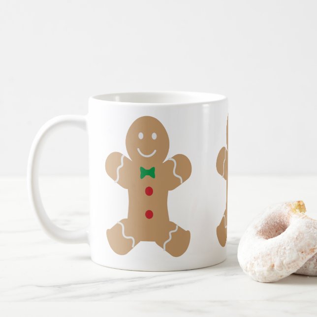 Caneca De Café Gingerbird Man (Com Donut)