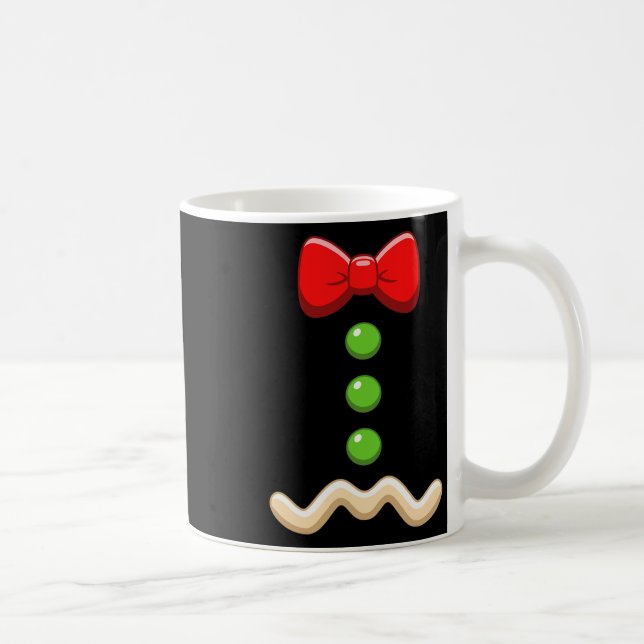 Caneca De Café Gingerbird Man Costume Natal Cookie (Direita)