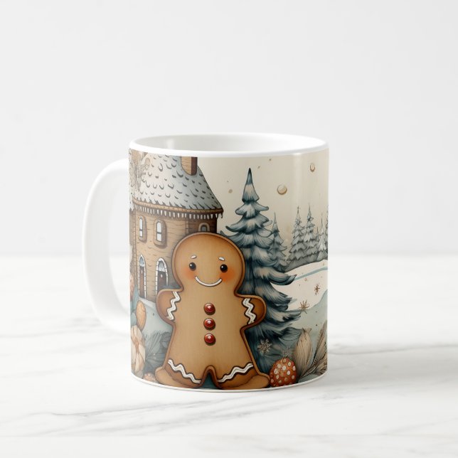 Caneca De Café Gingerbird Men #5 Coffee Mug (Frente Esquerda)