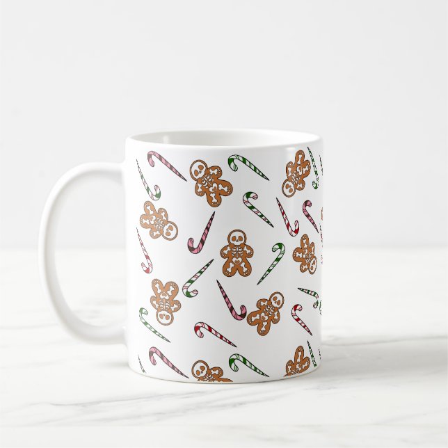Caneca De Café Gingerbird Skeleton Man (Esquerda)