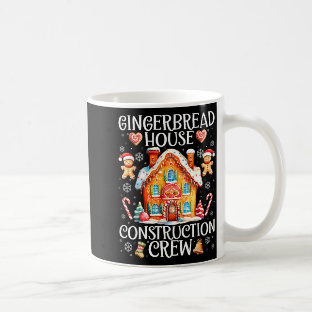 Caneca De Café Gingerbread House Construction Crew Baking Christm (Direita)