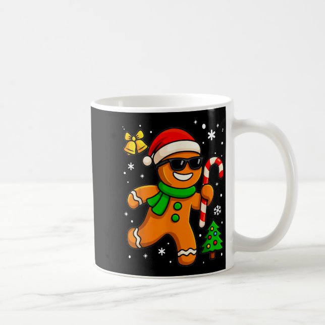 Caneca De Café Gingerbread Man Funny Christmas Cookie Costume Bak (Direita)