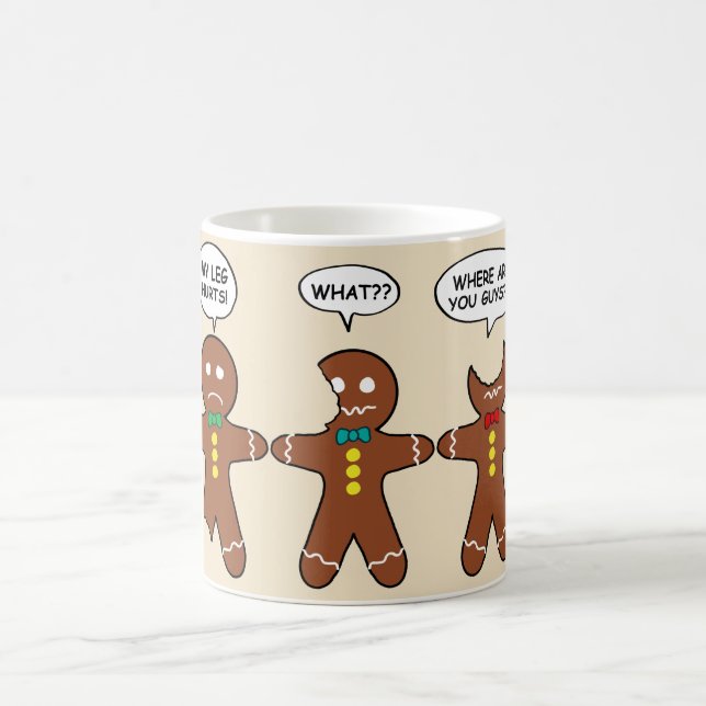 Caneca De Café Gingerbread Minha Perna Magoa O Humor (Centro)