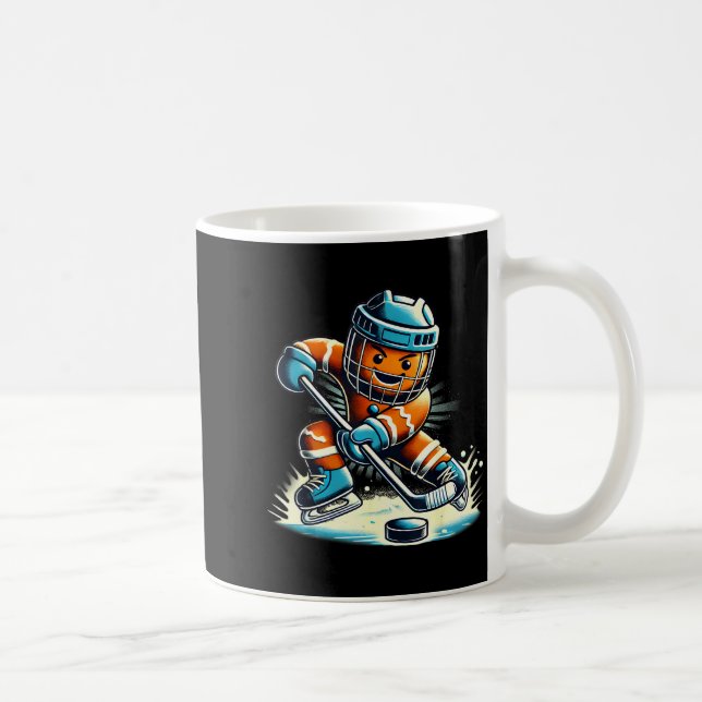 Caneca De Café Gingerbread Playing Ice Hockey Lovers Boys Girls C (Direita)