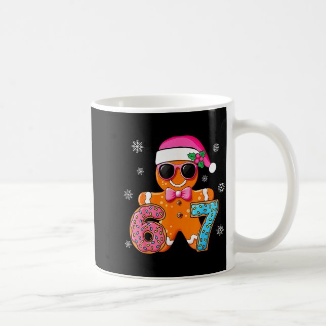 Caneca De Café Gingerbread Six Seven 67 Meme 6 7 Funny Christmas  (Direita)