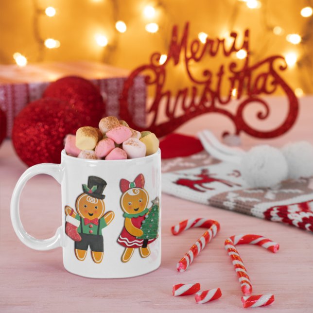 Caneca De Café Gingercake boy e Gingercake Girl (Criador carregado)