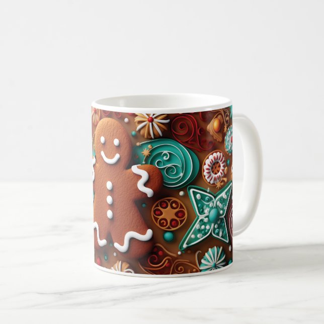 Caneca De Café Gingercake Cookie Foliday Mug (Frente Esquerda)