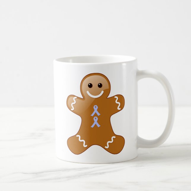 Caneca De Café Gingercake Man with Light Blue Ribbons (Direita)