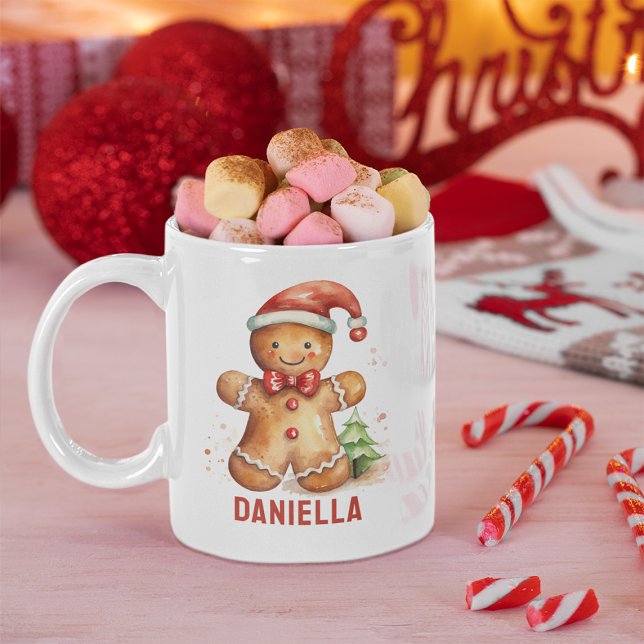 Caneca De Café Gingerpão Crianças Personalizadas Mug (Christmas Mug Keepsake)