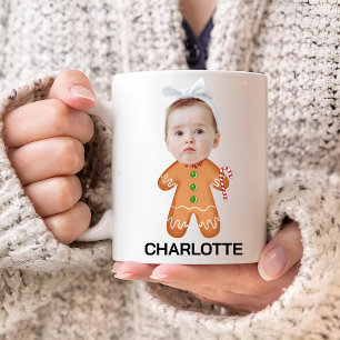 Caneca De Café Gingerpão de rosto de bebê personalizado