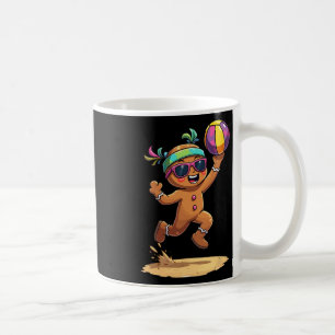 Caneca De Café Gingerpão jogando voleibol no Natal